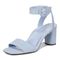 Vionic Zinfandel Women's Heeled Comfort Sandal - Skyway Blue - Left angle