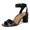 Vionic Zinfandel Women's Heeled Comfort Sandal - Black - Left angle