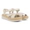 Vionic Mar Women's Platform Wedge Sandal - Cream - Pair