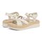 Vionic Mar Women's Platform Wedge Sandal - Cream - pair left angle