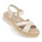 Vionic Mar Women's Platform Wedge Sandal - Cream - MAR-I8675L3100-CREAM-13fl-med