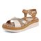Vionic Mar Women's Platform Wedge Sandal - Camel/gold - Left angle
