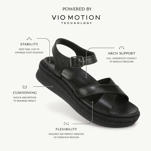 Vionic Mar Women's Platform Wedge Sandal - Black - I8675L3002-med