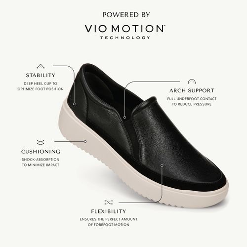 Vionic Kearny Women's Platform Slip-On Comfort Sneaker - Black - I8680L1001-med