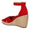 Vionic Marina Women's Wedge Comfort Sandal - Red - Back angle