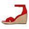 Vionic Marina Women's Wedge Comfort Sandal - Red - Left Side
