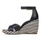 Vionic Marina Women's Wedge Comfort Sandal - Navy - Left Side