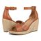 Vionic Marina Women's Wedge Comfort Sandal - Camel - pair left angle