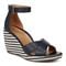 Vionic Marina Women's Wedge Comfort Sandal - Navy - Angle main