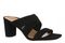 Vionic Merlot Women's Supportive Heeled Sandal - Black Napa - Angle main