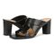 Vionic Merlot Women's Supportive Heeled Sandal - Black - pair left angle