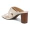 Vionic Merlot Women's Supportive Heeled Sandal - Cream - Back angle