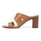 Vionic Merlot Women's Supportive Heeled Sandal - Toffee - Left Side