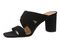 Vionic Merlot Women's Supportive Heeled Sandal - Black Napa - Left angle