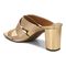 Vionic Merlot Women's Supportive Heeled Sandal - Gold - Back angle