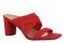 Vionic Merlot Women's Supportive Heeled Sandal - Red - Angle main