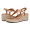 Vionic Kirra Wedge Women's Supportive Sandal - Argan Brown - pair left angle