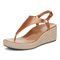 Vionic Kirra Wedge Women's Supportive Sandal - Argan Brown - Left angle