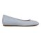 Vionic Orinda Women's Square Toe Ballet Flat - Blue Mist - Right side