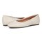 Vionic Orinda Women's Square Toe Ballet Flat - Cream - pair left angle