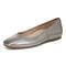 Vionic Orinda Women's Square Toe Ballet Flat - Pewter Metallic - Left angle