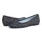 Vionic Orinda Women's Square Toe Ballet Flat - Denim Multi - pair left angle