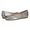 Vionic Orinda Women's Square Toe Ballet Flat - Pewter Metallic - pair left angle