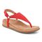 Vionic Kirra II Women's Toe Post Sling Back Arch Supportive Sandal - Red - Angle main