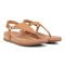 Vionic Kirra II Women's Toe Post Sling Back Arch Supportive Sandal - Camel - Pair