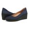 Vionic Sereno Women's Wedge Heel Comfort Pump - Navy - pair left angle