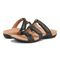 Vionic Amber Pearl Slide Women's Supportive Slip-on Sandal - Black - pair left angle