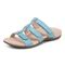 Vionic Amber Pearl Slide Women's Supportive Slip-on Sandal - Captains Blue - Left angle