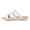 Vionic Amber Pearl Slide Women's Supportive Slip-on Sandal - White - Left Side