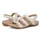 Vionic Amber Pearl Women's Adjustable Orthotic Sandal - Cream - pair left angle