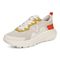 Vionic Walk Max Women's Lace Up Comfort Sneaker - Cream/Tangerine - Left angle