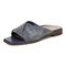 Vionic Miramar Women's Comfort Slide Sandal - Denim Blue - Left angle