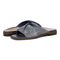 Vionic Miramar Women's Comfort Slide Sandal - Denim Blue - pair left angle