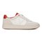 Vionic Kimmie Court - Women's Casual Leather Lace-up Orthotic Shoe - Cream/red - Right side