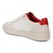 Vionic Kimmie Court - Women's Casual Leather Lace-up Orthotic Shoe - Cream/red - Back angle