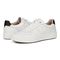 Vionic Kimmie Court - Women's Casual Leather Lace-up Orthotic Shoe - White - pair left angle