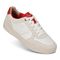 Vionic Kimmie Court - Women's Casual Leather Lace-up Orthotic Shoe - Cream/red - KIMMIE COURT-I9793L3102-CREAM RED-13fl-med
