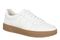Vionic Kimmie Court - Women's Casual Leather Lace-up Orthotic Shoe - White/gum - Angle main