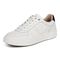 Vionic Kimmie Court - Women's Casual Leather Lace-up Orthotic Shoe - White - Left angle