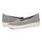 Vionic Uptown Skimmer Women's Knit Slip-On Comfort Shoe - Light Grey - pair left angle