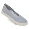 Vionic Uptown Skimmer Women's Knit Slip-On Comfort Shoe - Blue Mist/silver - Image