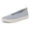 Vionic Uptown Skimmer Women's Knit Slip-On Comfort Shoe - Blue Mist/silver - Left angle