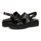 Vionic Alondra Lug Women's T-Strap Comfort Sandal - Black - pair left angle