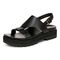 Vionic Alondra Lug Women's T-Strap Comfort Sandal - Black - Left angle