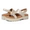 Vionic Alondra Lug Women's T-Strap Comfort Sandal - Gold - pair left angle