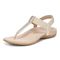 Vionic Brea Women's Toe Post Comfort Sandal - Gold - Left angle